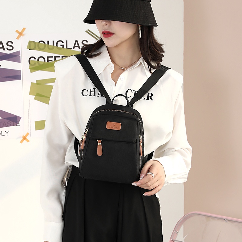 Ba Lô Vải Nylon Siêu Nhẹ Sức Chứa Lớn Thời Trang Cho Nữ Đi Học/Du Lịch