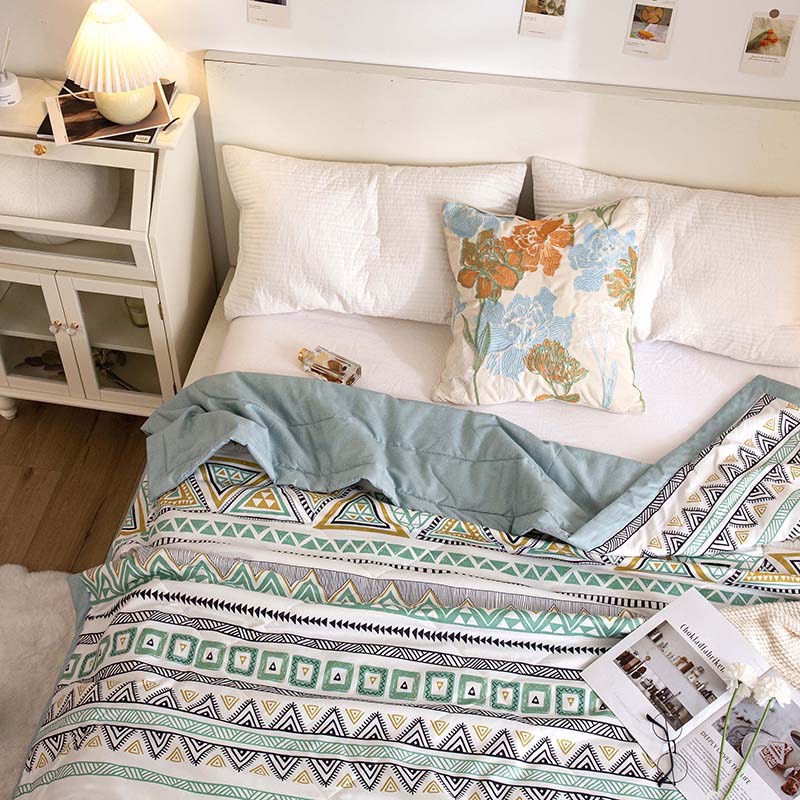 Chăn hè cotton đũi DREAMHOME trần bông sơ đậu nành mềm mại, thoáng mát không bị xô bông size 2mx2m2
