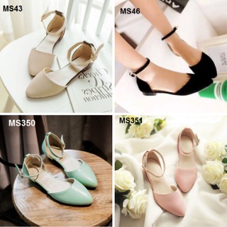 Giày búp bê và xăng đan đế bằng