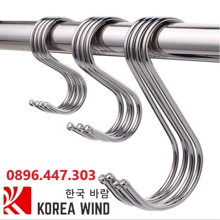 Móc treo đồ hình chữ S inox đa năng-3 Kích thước