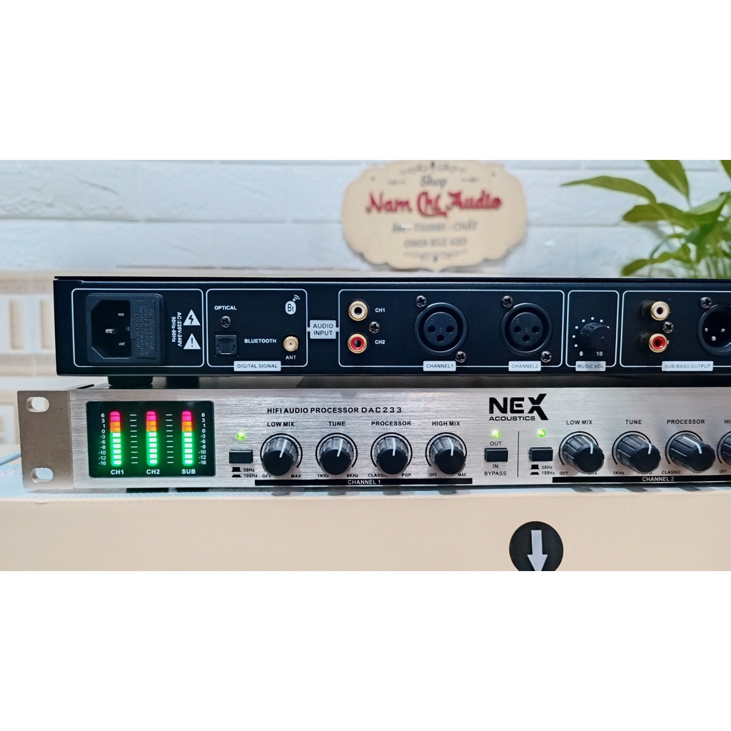 Nâng tiếng Nex Acoustic DAC 233 tích hợp giải mã cổng quang và blutooth