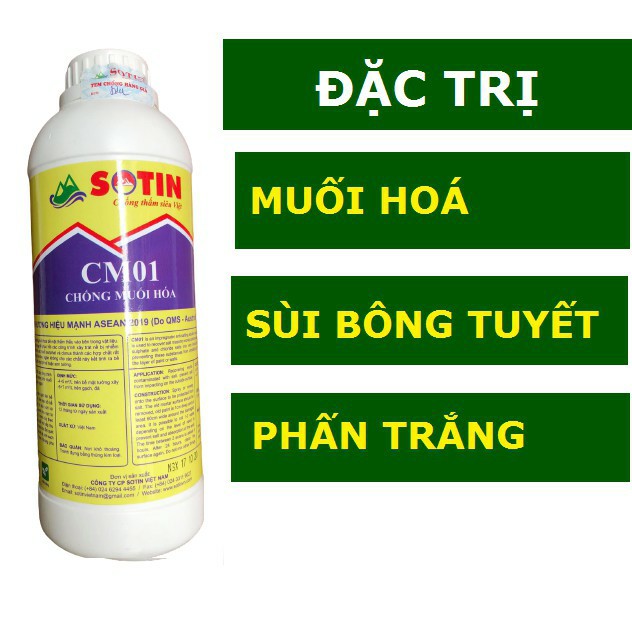 SOTIN CM01 - Xử lý triệt để sùi bông tuyết - Muối hoá chân tường