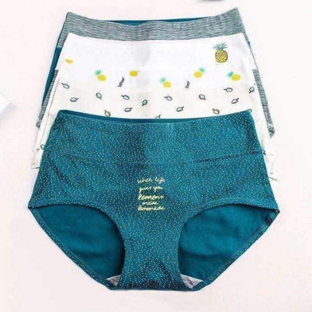 [⚡️CHỈ HÔM NAY] Hộp 4 quần chíp cạp cao hộp hình môi gen bụng siêu tốt Hàng mới