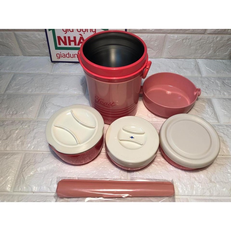 HỘP CƠM THERMOS JBG-801 KÈM TÚI+ ĐŨA