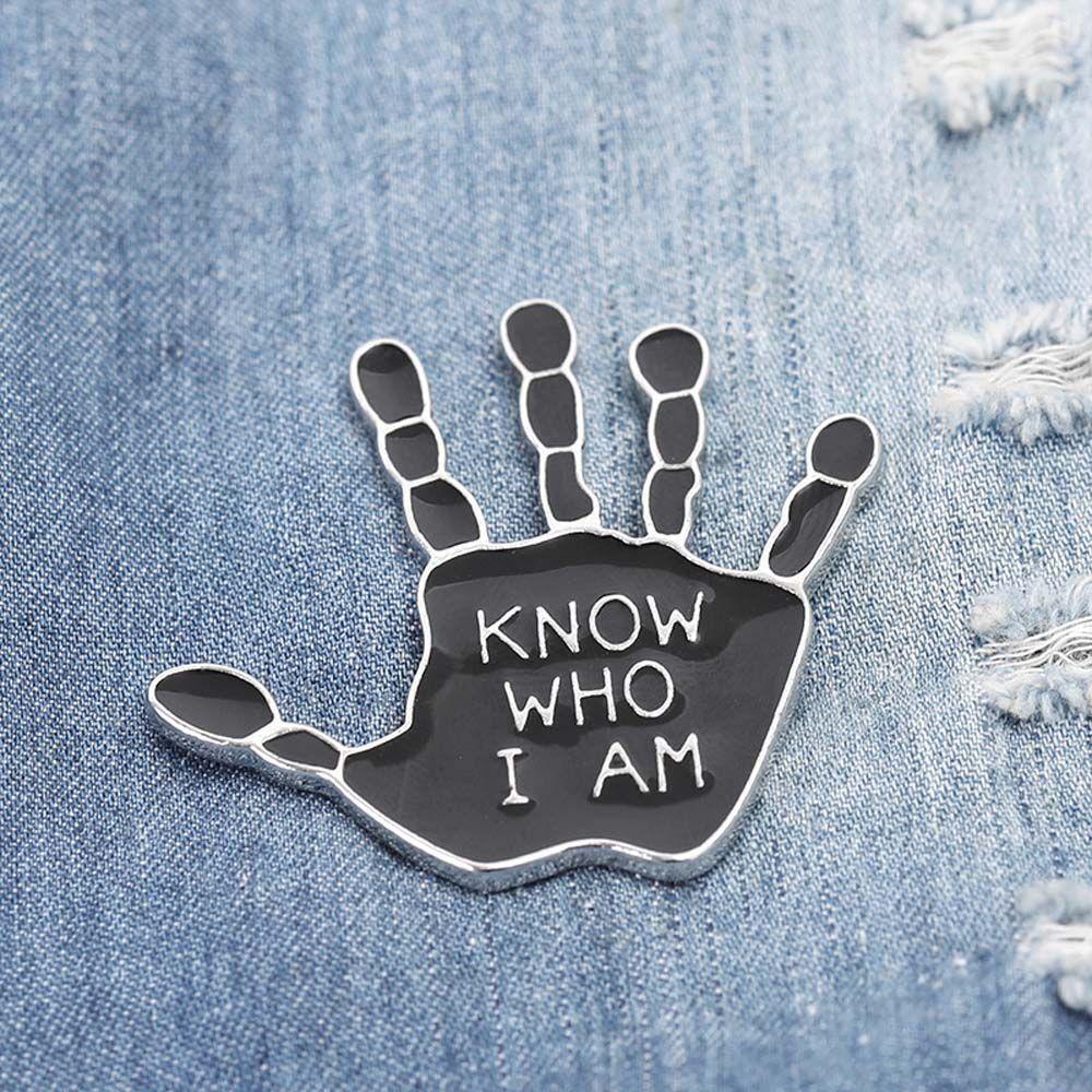 Ghim Cài Áo Hình Bộ Xương Bàn Tay Phong Cách Punk