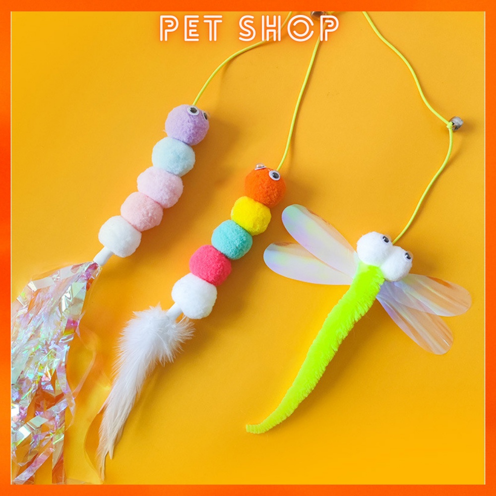 Đồ Chơi Tương Tác Trong Nhà Với Thú Cưng Bằng Lông Vũ Nhiều Màu Sắc Giúp Giảm Căng Thẳng, Tăng Cường Vận Động