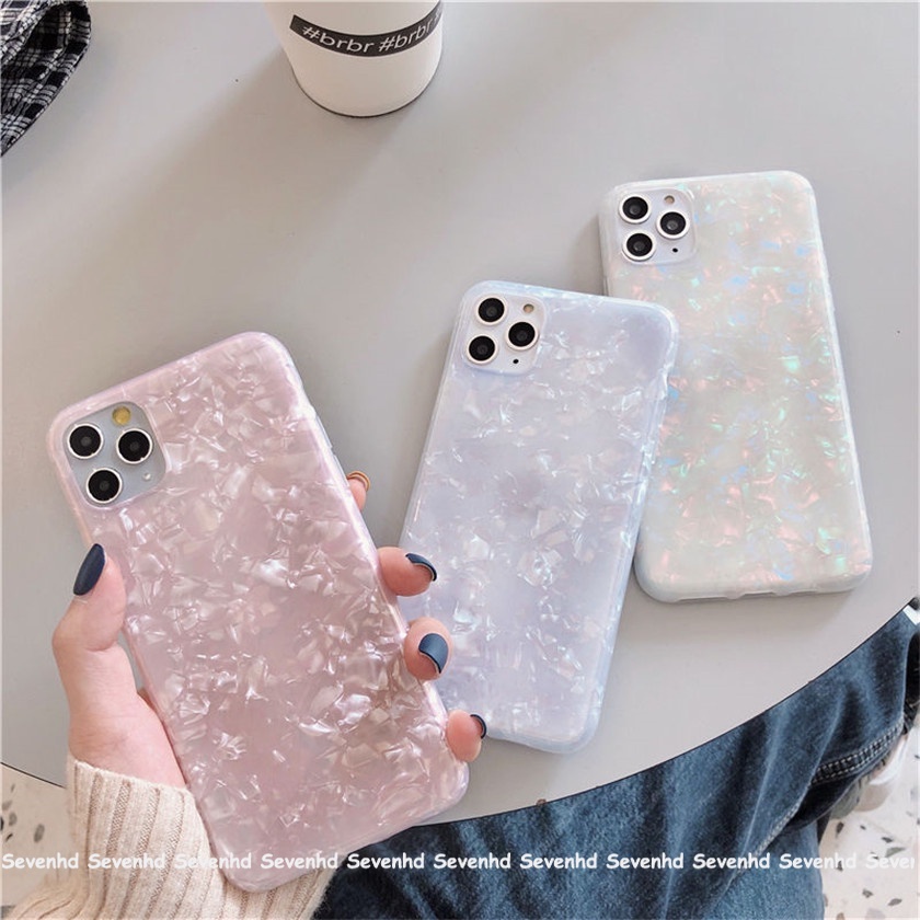 Ốp Điện Thoại Silicon Chống Sốc Họa Tiết Vỏ Sò Lấp Lánh Cho Iphone Se 2020 12 11 Pro Max 12 X Xr Xs Max 6 6s 7 8 Plus