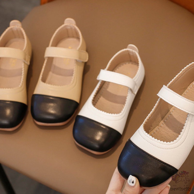 Giày Bé Gái Đế Mềm Kiểu Dáng Retro Phong Cách Hàn Quốc