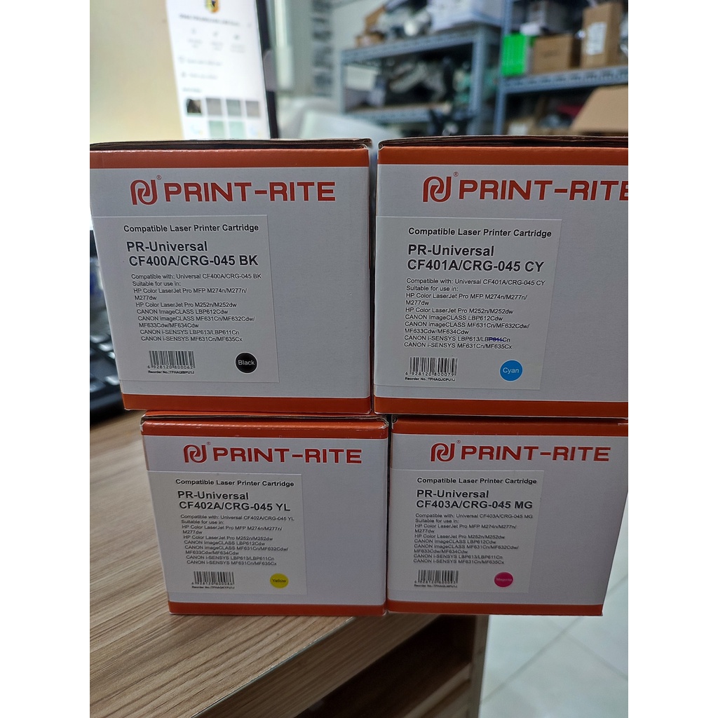 Hộp mực máy in Canon MF631cn đen, xanh, đỏ, vàng