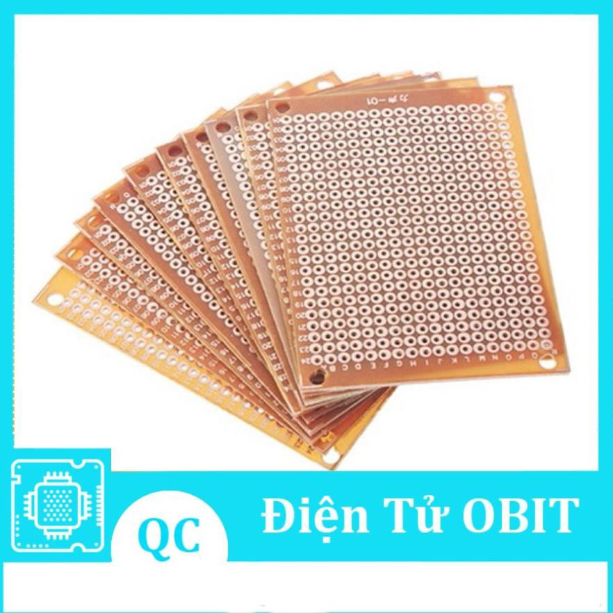 Combo 5 Tấm PCB Phíp Đồng Đục Lỗ 5x7Cm ( nâu ) Hàn mạch thủ công