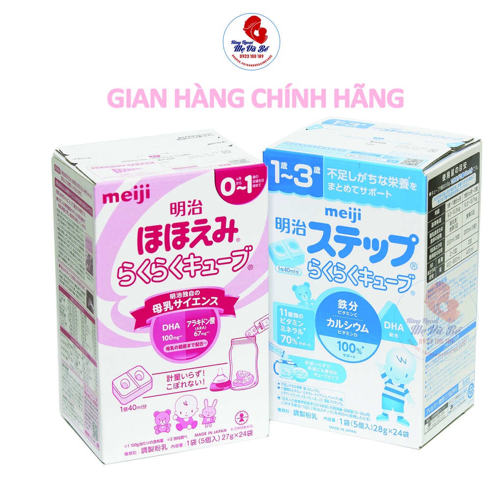 Sữa Meiji thanh, sữa công thức pha sẵn cho bé Nhật Bản 24 thanh 648g