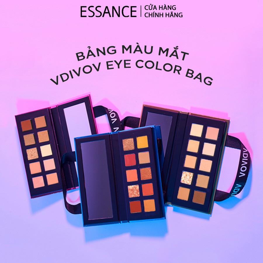 [Mã COSLG5 giảm 10%]Phấn mắt 10 màu Essance VDIVOV Eye Color Bag 10g