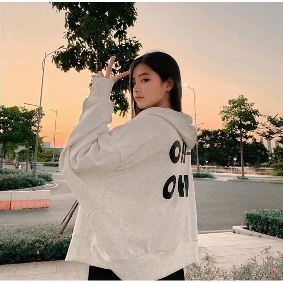 Áo khoác hoodie nữ form rộng có dây kéo chất nỉ ngoại siêu đẹp ohoh | BigBuy360 - bigbuy360.vn