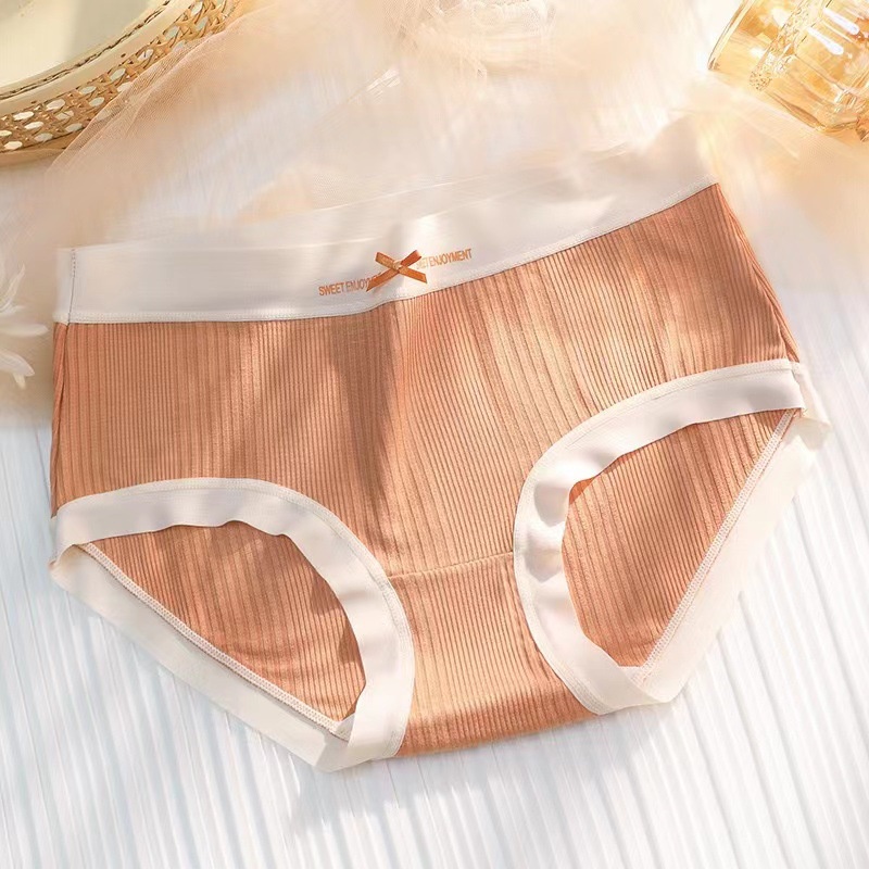 Quần Lót Cotton Không Đường May Lưng Vừa Thoải Mái Thoáng Khí Mùa Hè Cho Nữ