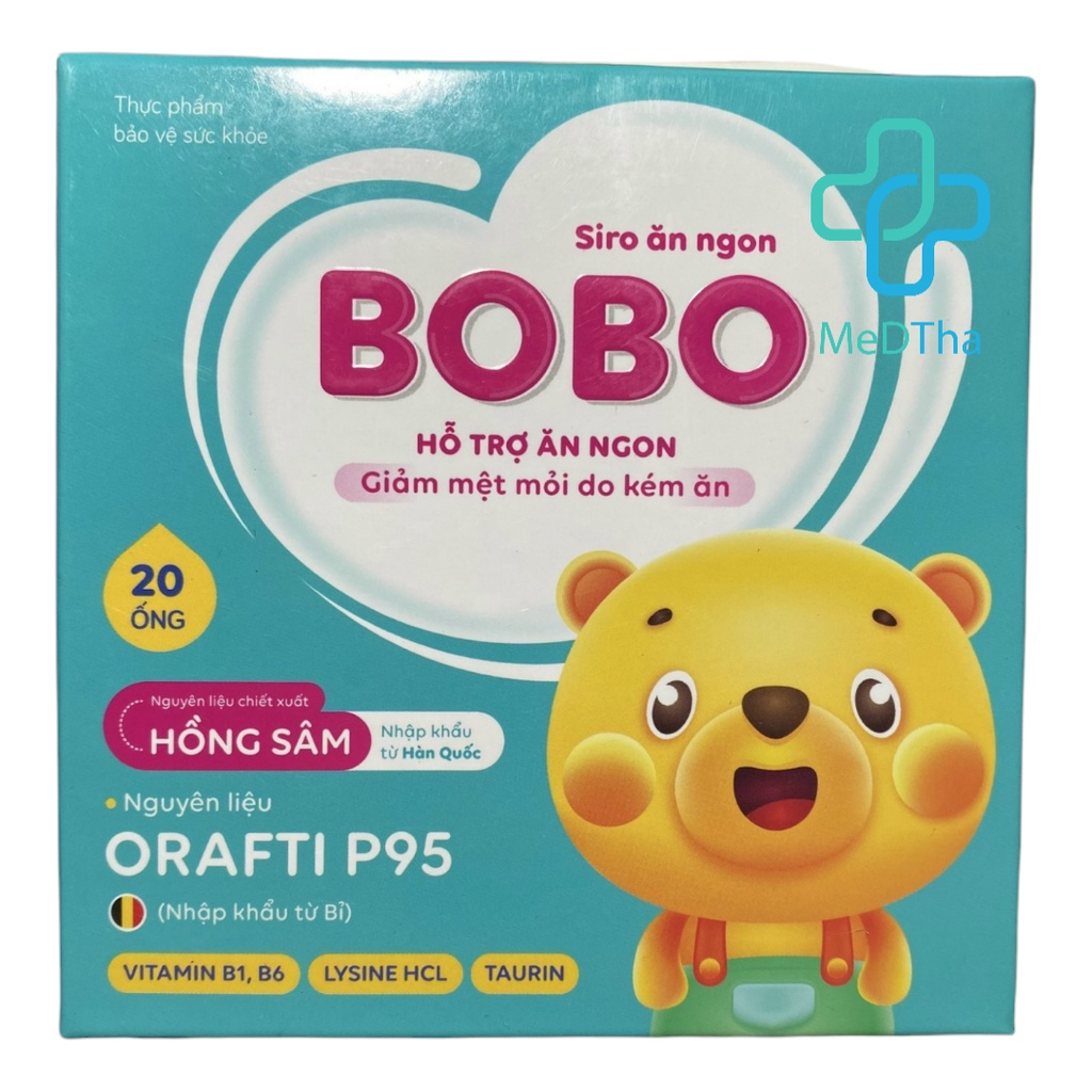 Siro Ăn Ngon BoBo - Kích Thích Ăn Ngon Cho Bé, Tăng Sức Đề Kháng, Giảm Mệt Mỏi (Hộp 20 Ống) [Chính Hãng]