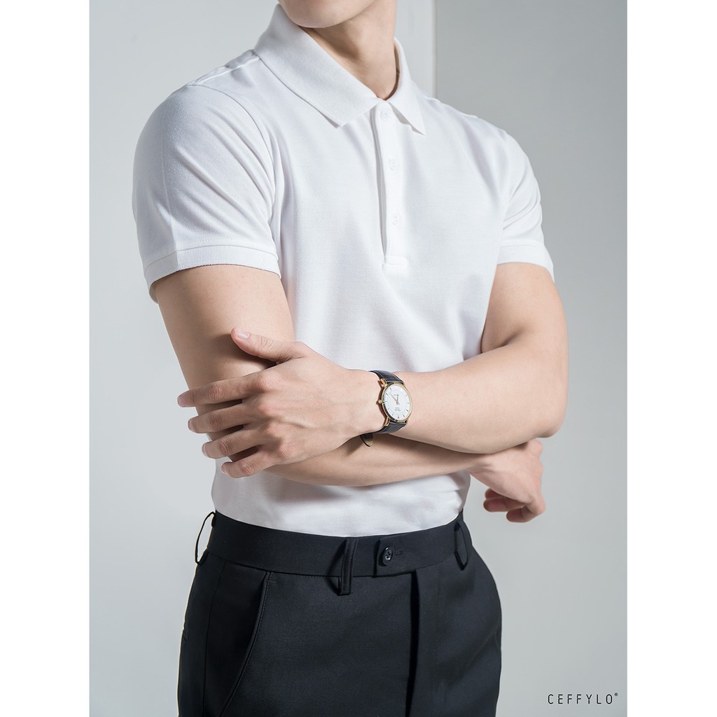 [FREESHIP] Polo nam trơn basic thời trang cao cấp CEFFYLO vải cotton mềm mịn