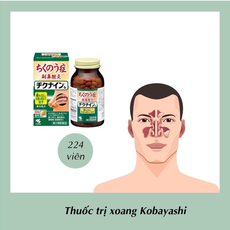 Viên uống xoang Nhật bản Kobayashi Chikunain 56/112/224 viên