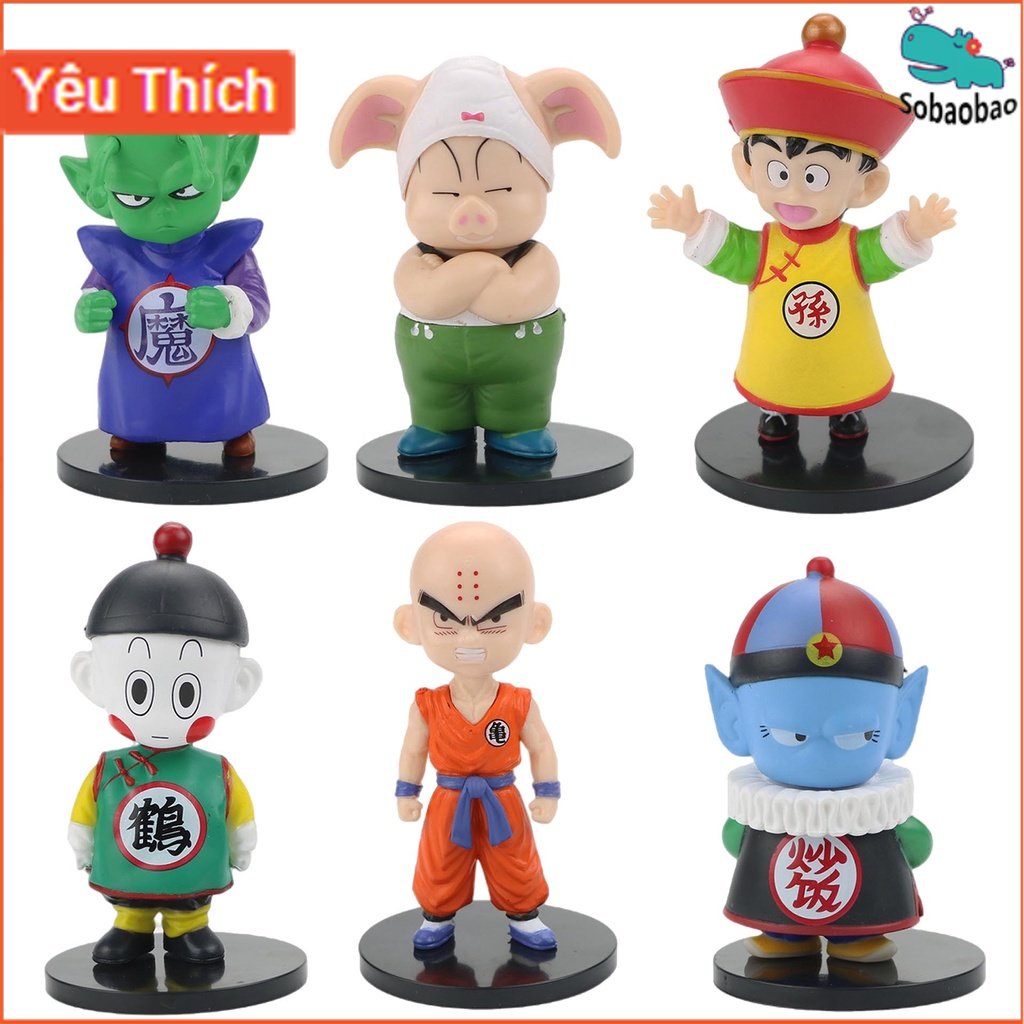 Set 6 Mô Hình Nhân Vật Trong Dragon Ball Trang Trí