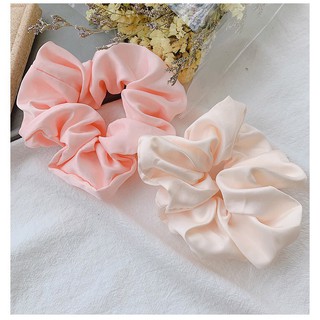 Cột tóc scrunchies Dây buộc tóc lụa phong cách Hàn Quốc