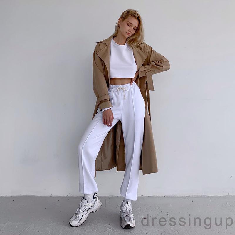 DRE-Women Casual Drawstring Solid Color Pants | BigBuy360 - bigbuy360.vn