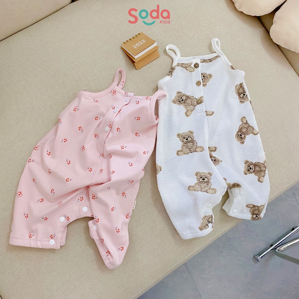 Body dây cho bé SODA KIDS chất liệu waffle-cotton thiết kế 2 dây họa tiết