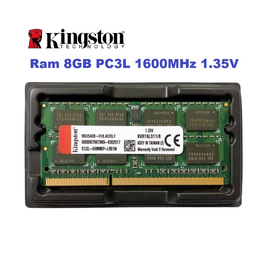 Ram Kingston 8GB DDR3 1600MHz 1.35V PC3L-12800 Laptop Macbook