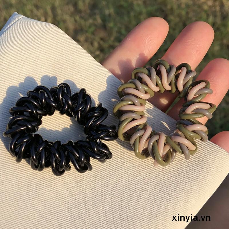 Dây Buộc Tóc Dạng Dây Bện Màu Sắc Tương Phản Chống Thấm Nước