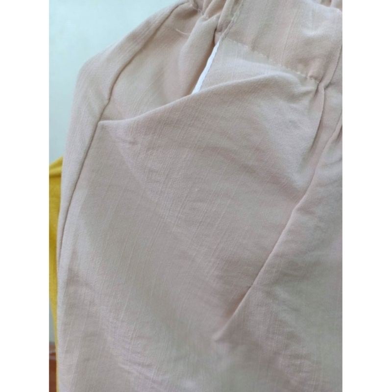 Quần đũi nữ baggy công, đũi hàn siêu mát