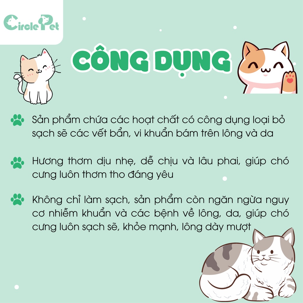 Dầu Gội Khử Mùi, Làm Mượt Lông Cho Da Nhạy Cảm, Khô, Ngứa Davis Baking Soda Oatmel 355ml - Circle Pet