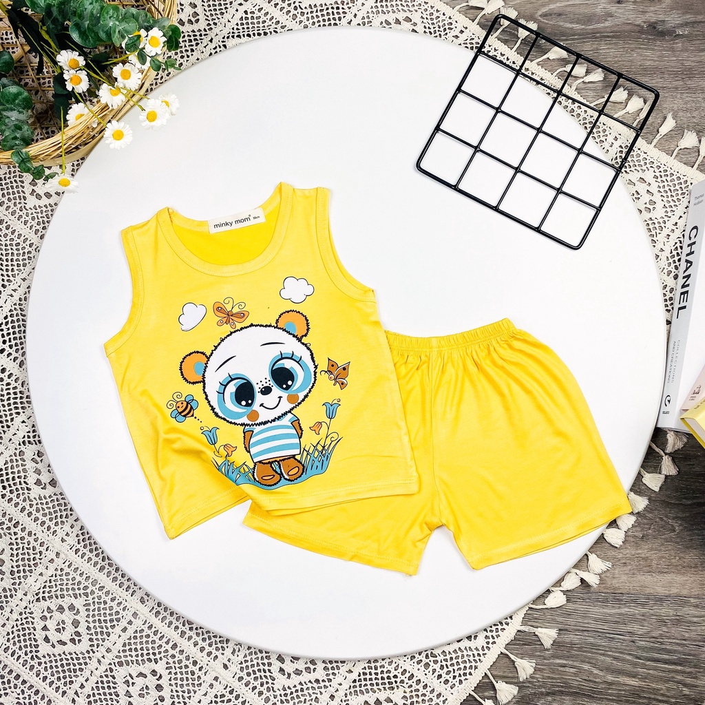 [BÉ 7-30KG] Bộ ba lỗ minkymom cho bé vải thun lạnh size 80-170 cho bé Unibaby - BLIM