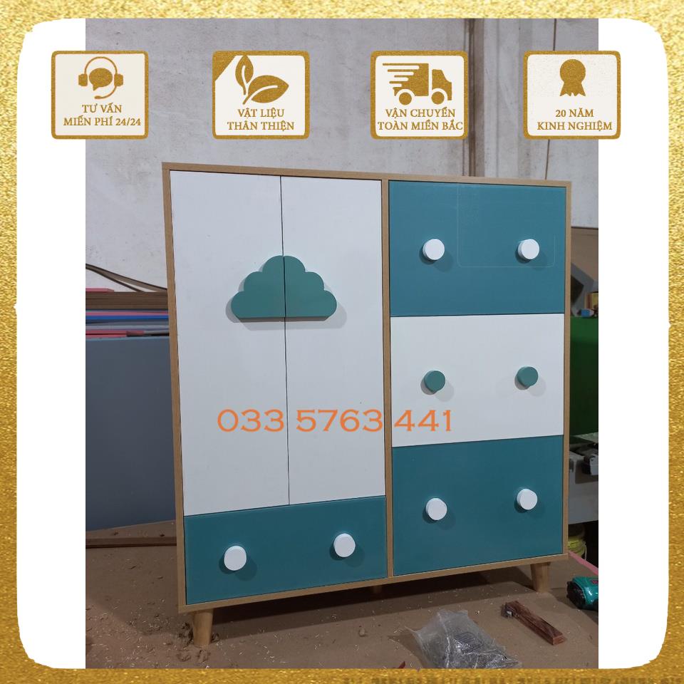 Tủ quần áo gỗ công nghiệp dành cho bé - thiết kế siêu xinh - giá tại xưởng
