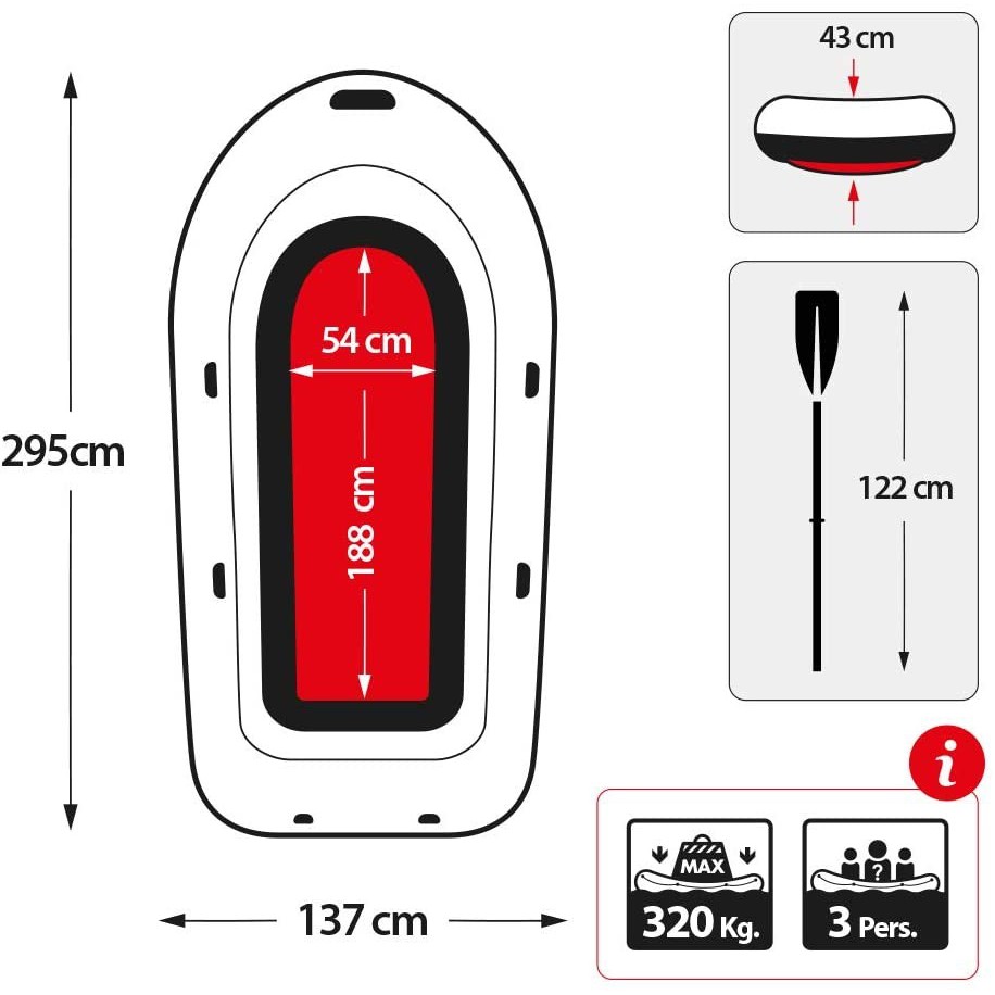 Bộ thuyền bơm hơi Seahawk 3 người INTEX 68380