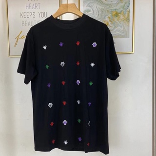 Áo thun cotton tay ngắn cổ tròn thêu hình chú ong nhỏ cổ điển thời trang cho cặp đôi