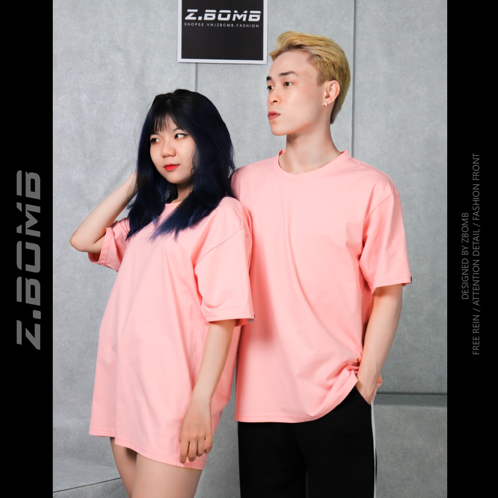 Áo Thun Oversize Dáng Unisex Nam Nữ Tay Lỡ Form Rộng Basic Tee ZBOMB | BigBuy360 - bigbuy360.vn