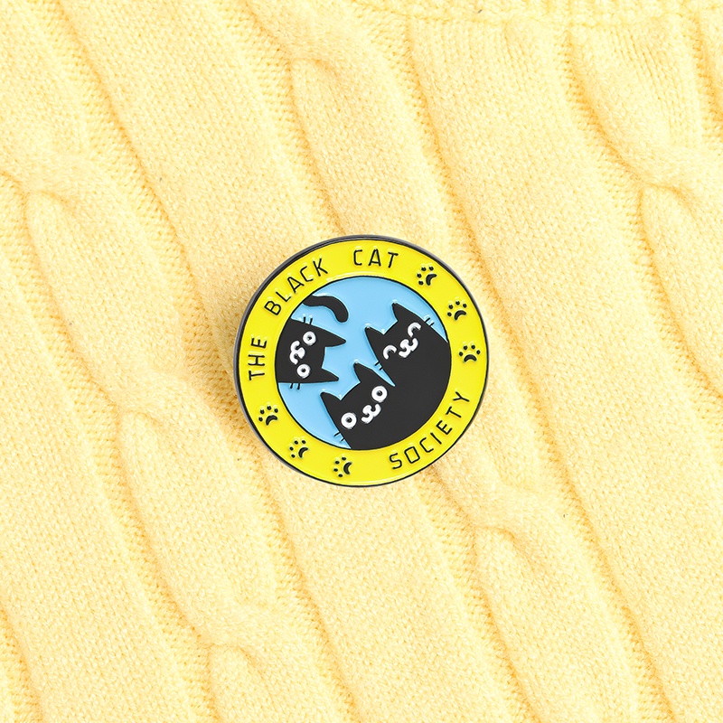 Ghim Cài Áo Hình Chú Mèo Đen Đáng Yêu