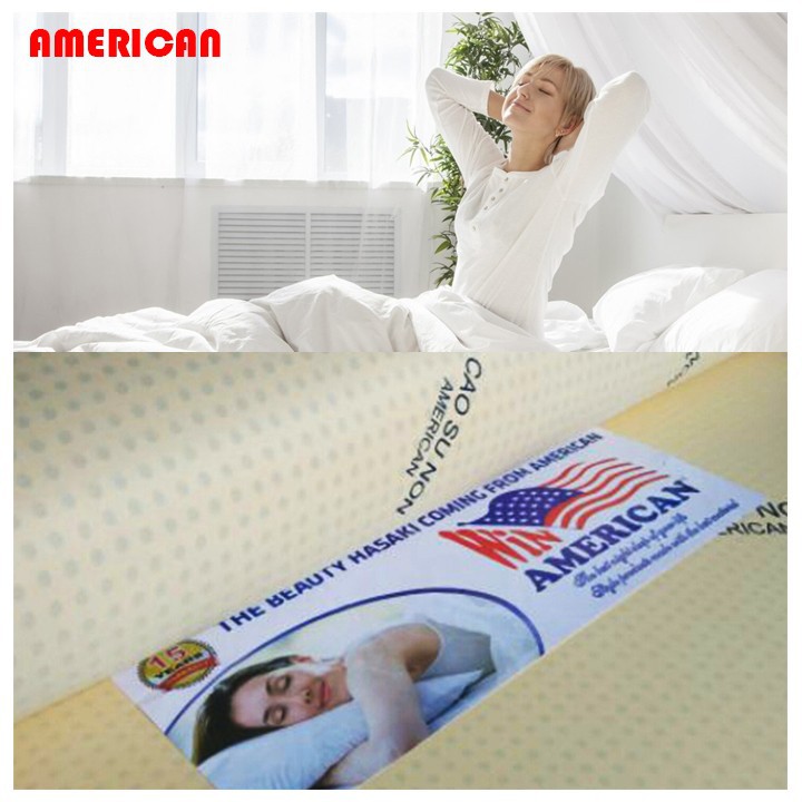 Nệm Cao Su Non Ameican cao cấp dày 10cm (phân) BH 10 năm