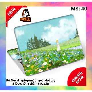 BỘ DECAL CUTE DÁN BẢO VỆ TRANG TRÍ LAPTOP  Decal cao cấp 3 lớp chống thấm TẤT CẢ CÁC DÒNG MÁY MACBOOK/ACER/HP/DELL