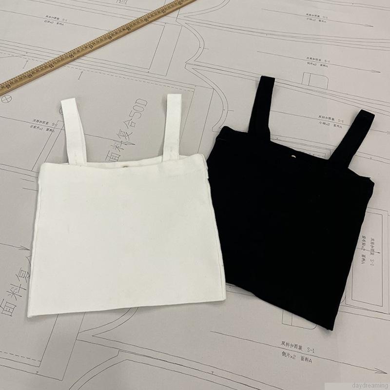 Áo croptop dệt kim sát nách dáng ôm siêu nhẹ thiết kế đơn giản thời trang cho nữ