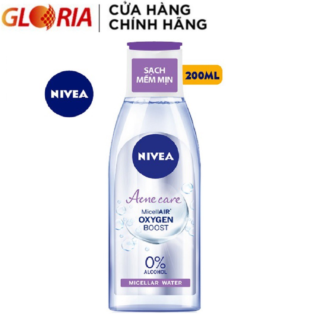 [Mã COSGLORIAT4 -8% đơn 250K] Nước Tẩy Trang Nivea Cho Da Mụn Acne Care Makeup Clear Micellar Water 200ml - 89271