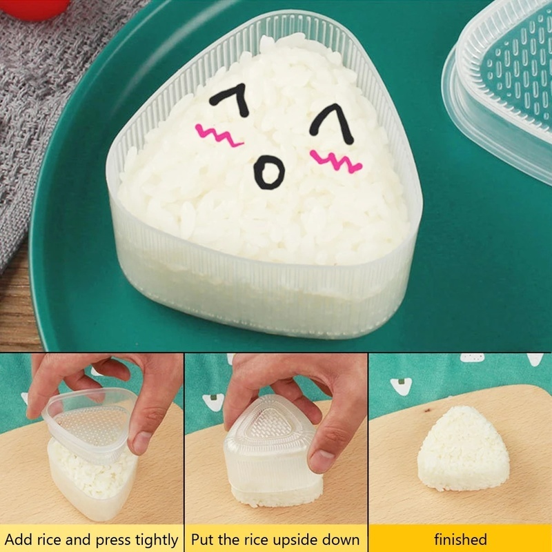 Khuôn Làm Cơm Nắm Hình Hoa/Tam Giác/Tam Giác Hoạt Hình DIY Cho Nhà Bếp