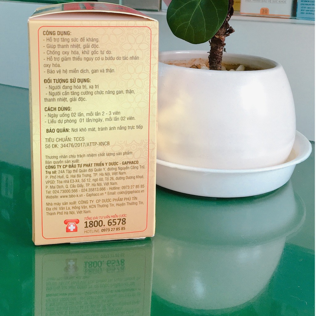 Tabo-K Hỗ trợ làm thanh nhiệt và giải độc, hỗ trợ làm tăng cường chức năng sức đề kháng và bảo vệ hệ miễn dịch (Hộp 60)