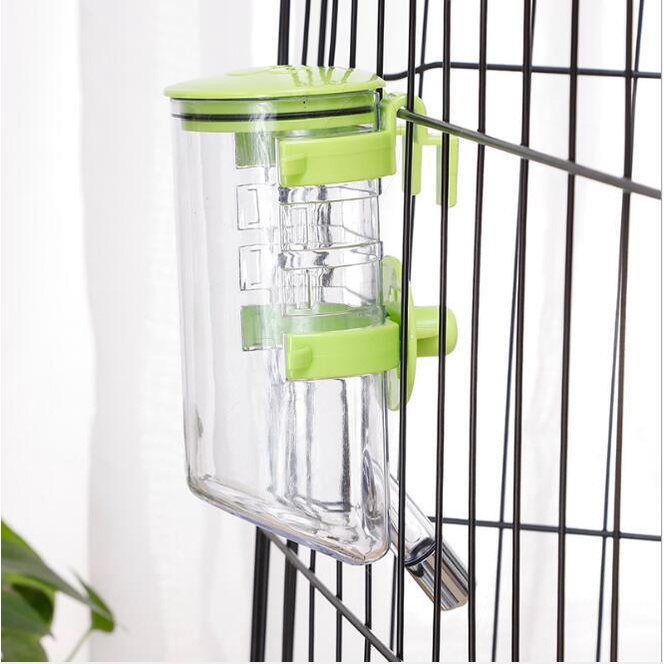 Bình nước treo chuồng tự động cho chó mèo 350 ml chất liệu nhựa cao cấp