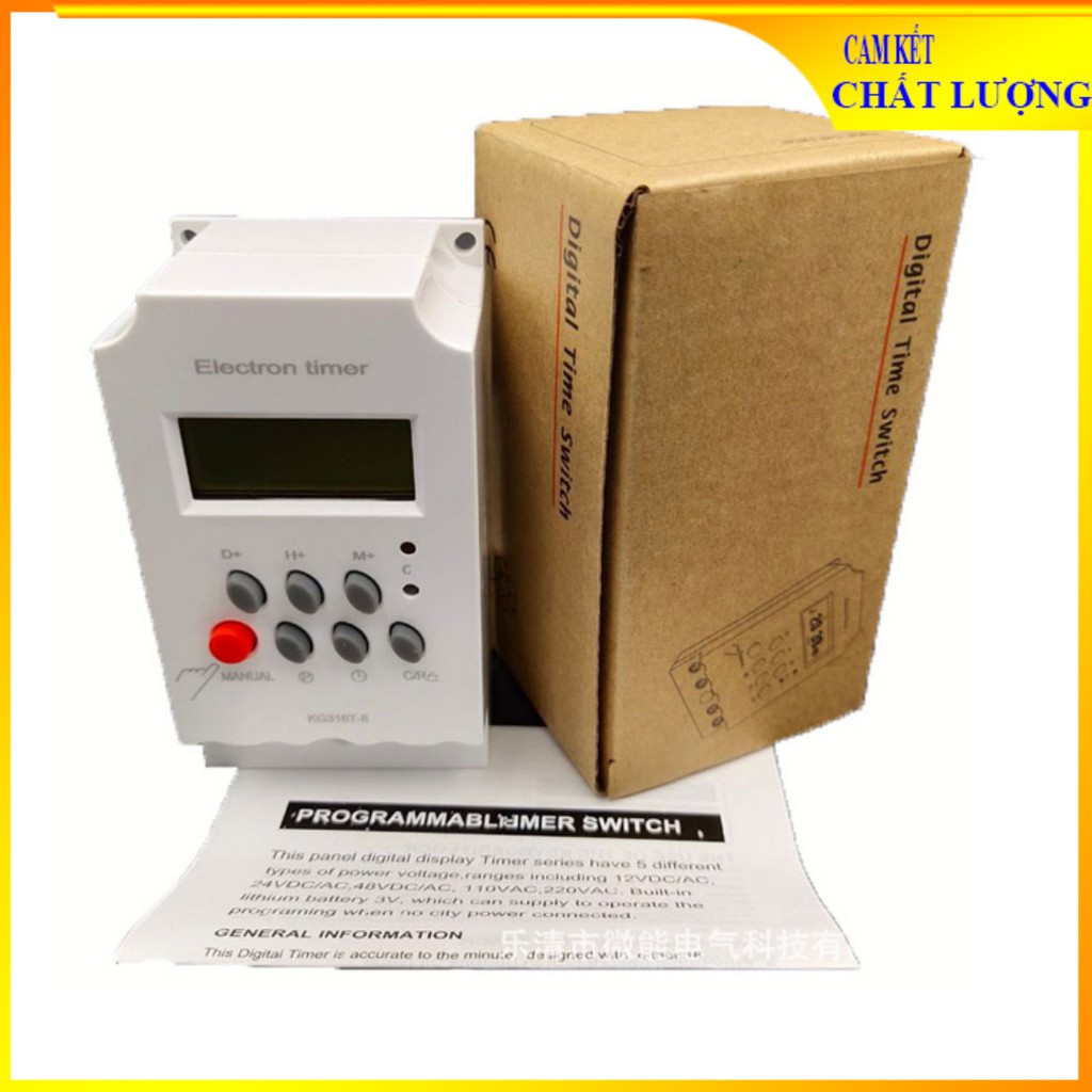[Rẻ vô địch] Công tắc hẹn giờ thông minh KG316T-II tắt mở tự động chuẩn công nghiệp 25A - Hàng chuyên dụng