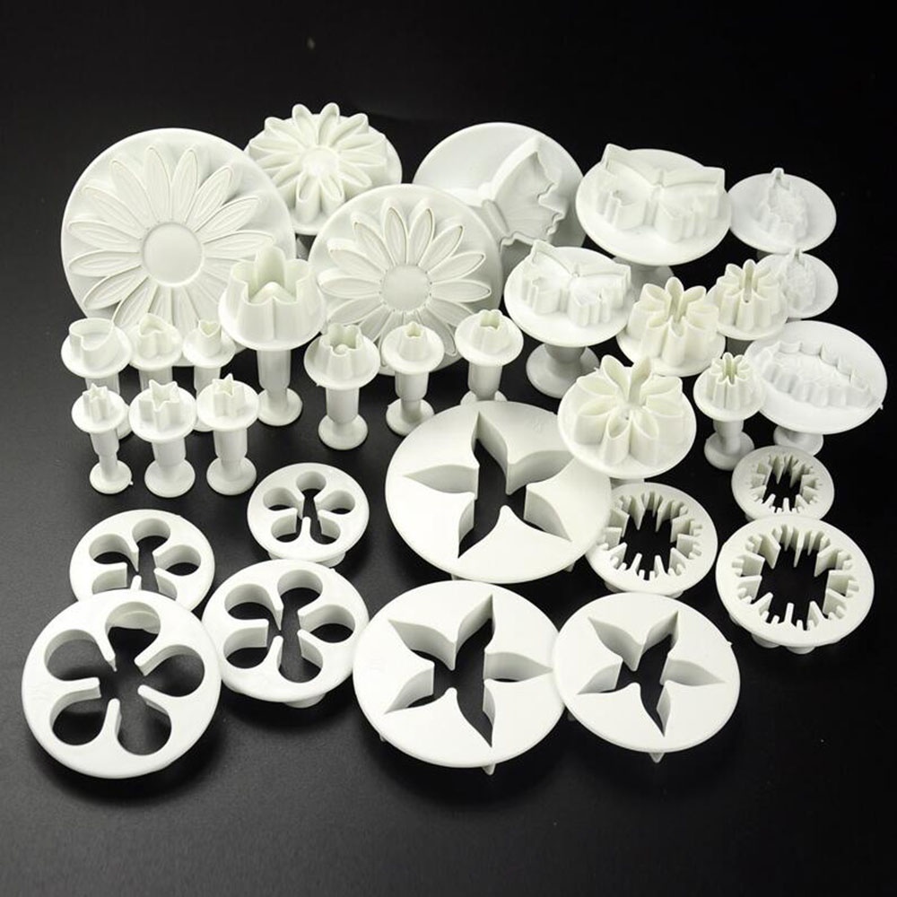 CONOPERY Bộ 33 Khuôn Nhấn Tạo Hình Bánh Quy / Kẹo Đường Trang Trí Bánh Kem Cho Ngày Của Mẹ Mới