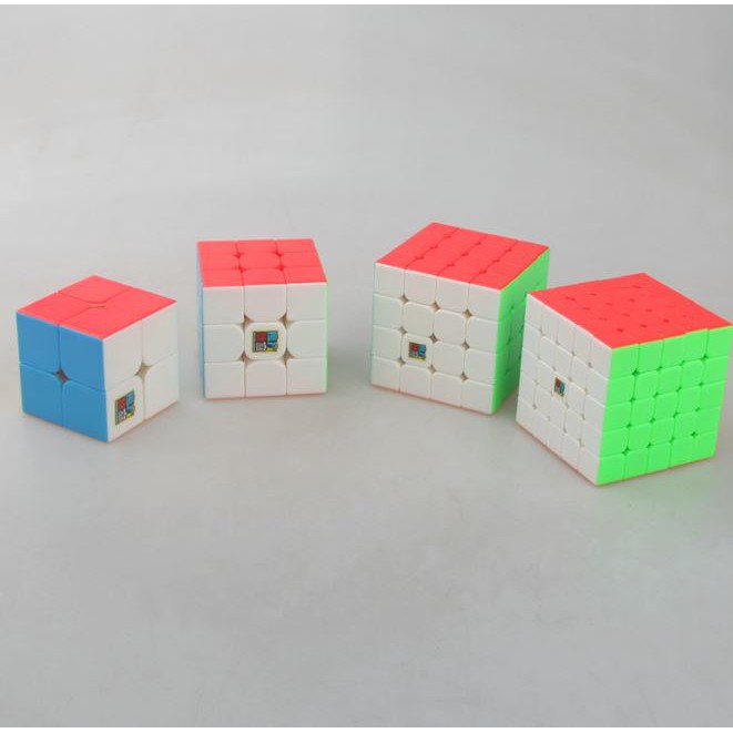 Bộ 4 Rubik Cube loại Không Viền CAO CẤP, Đồ chơi Rubik 2x2, 3x3, 4x4, 5x5 xoay mượt, bẻ góc tốt - LICLAC