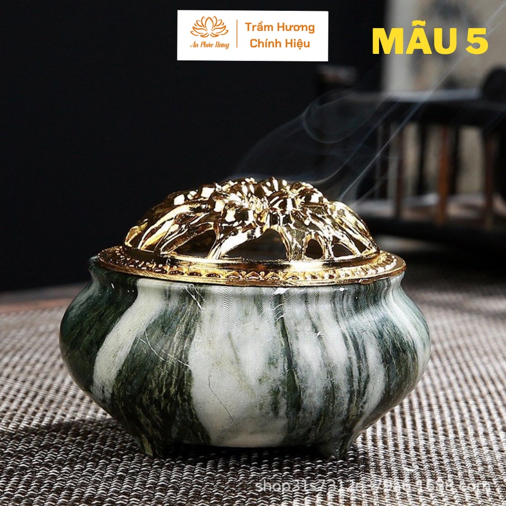Lư - Lư đốt trầm hàng chuẩn gốm sứ bát tràng.