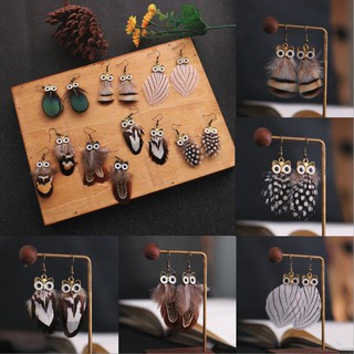 Bộ Sưu Tập Bông Tai Lông Vũ Phong Cách Boho