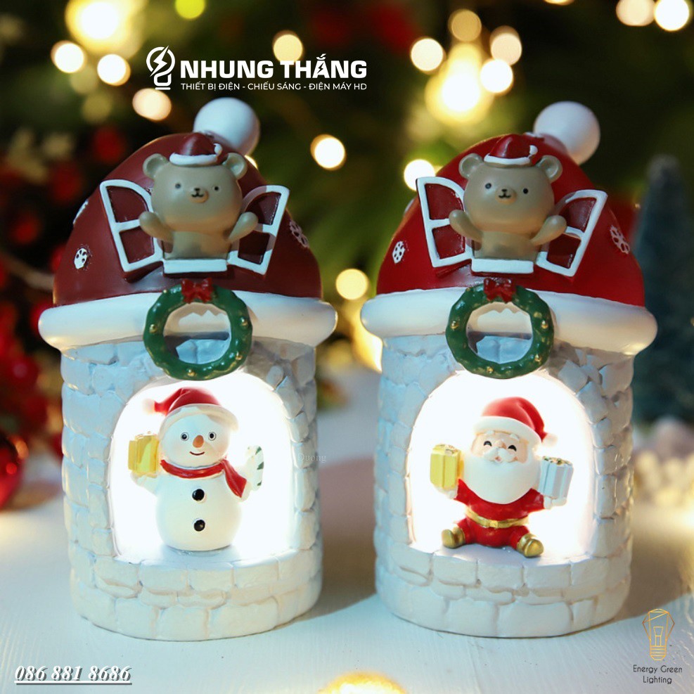 [ Quà Tặng Giáng Sinh ] Nhiều Mẫu Đèn Ngủ Ông Già Noel Và Người Tuyết Siêu Dễ Thương - Trang Trí Giáng Sinh - Dùng Pin