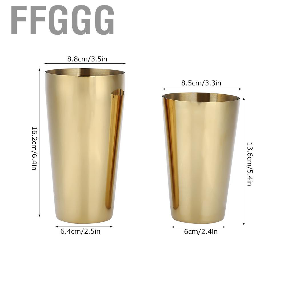 Ffggg 304 Stainless Steel Cocktail Shaker Bottle Set Bartender Bar Accessory Barware Tools