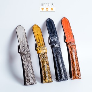 Dây da đồng hồ cao cấp, dây da Kỳ Đà thật thời trang, size 14/16/18/20/22 mm, chế tác thủ công